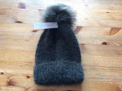 khaki green bobble hat