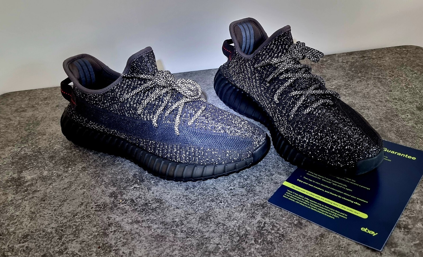 yeezys black reflective