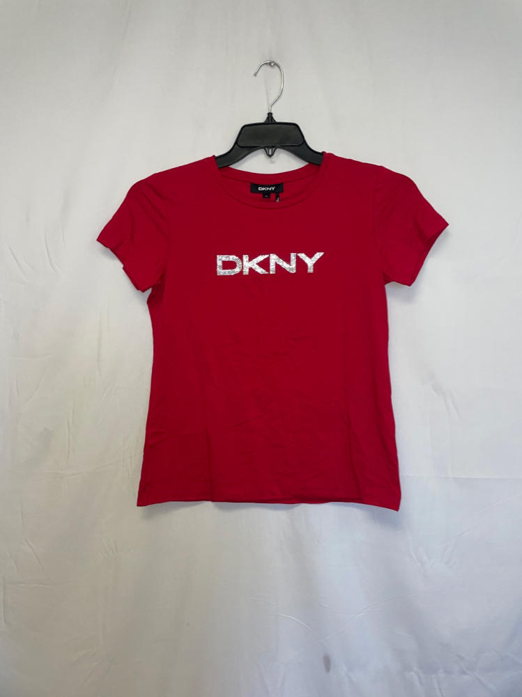 MSRP $49 Dkny Embellished Logo T-Shirt Red Size XS (WRINKLED MSRP $49 Dkny Embellished Logo T-Shirt Red Size XS (WRINKLED