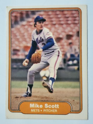 Authentic 1982 Mike Scott Fleer # 535 Mets Pitcher 4.31 ERA Major Minor League 