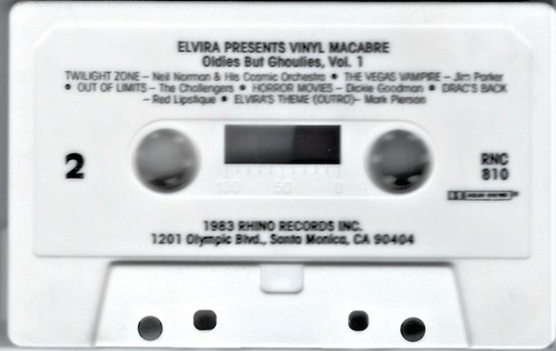ELVIRA PRESENTS VINYL MACABRE Oldies But Ghoulies V 1 Cassette HALLOWEEN RNC 810 - Picture 4 of 4