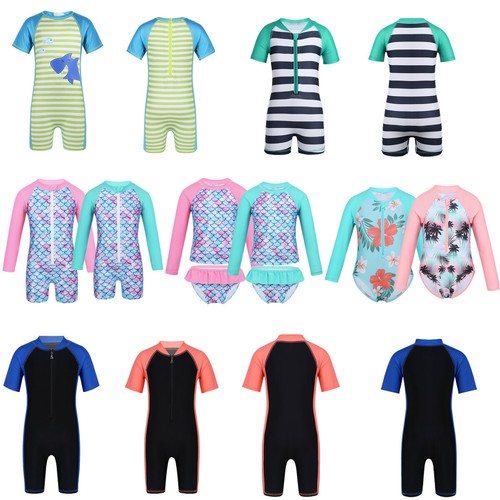 Iefiel Boys Rash Guard Sun Protection Swimsuit Zippered Swimwear Bathing Suit Ebay