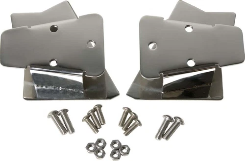 For Jeep TJ Mirror Relocation Bracket Pair 03-06 Wrangler TJ Polished Silver Ken