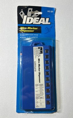    L@@K!!!  NEW IDEAL 0-9 WIRE MARKER DISPENSER #42-301 INCLUDES 10 ROLLS