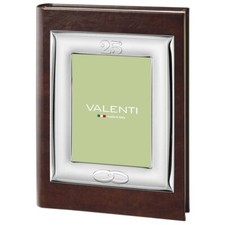  Album Fotografico Valenti 25 Anniversario Nozze Argento Cover Ecopelle Marrone