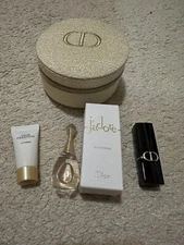 Dior Holiday 2024 Gold Glitter Jewelry Pouch Travel Set of 4 - Limited Edition