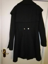 Gorgeous Karen Millen Charcoal Grey Smart Wool Blend Coat Size 12 14
