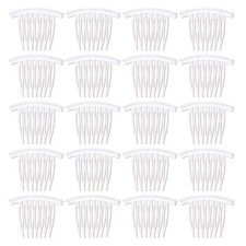 20 Pack 4 Inch Clear White Plastic Hair Side Comb With Long Teeth Hairpins Gr...