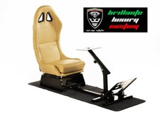 Sedile Postazione Simulatore giochi corsa Gaming Suzuka similpelle beige