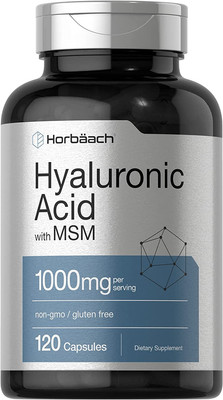Hyaluronic Acid with MSM | 1000 Mg | 120 Capsules | Bioavailable Formula