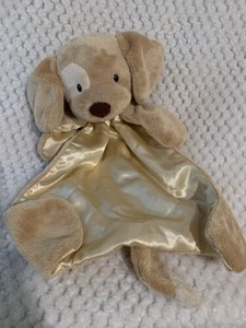 Baby GUND Brown Plush Satin Spunky Huggybuddy Lovey Puppy Dog 058968 Beige EUC | eBay
