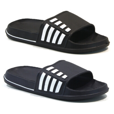 HERREN NEU SOMMER FLIP FLOPS SCHIEBER DUSCHE STRAND FITNESS PULES POOL SLIPPER SANDALEN 