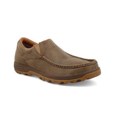 Twisted X Men's Driving Moc Bomber Brown Slip On Shoes MXC0003