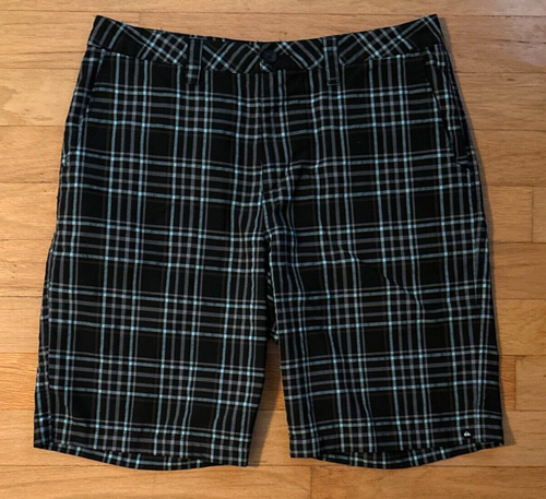 Quicksilver schwarz karierte Bermudas Shorts - Herren Größe 36