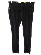 Pilcro And The Letterpress Anthropologie Black Velvet Skinny Pants Women Sz 28