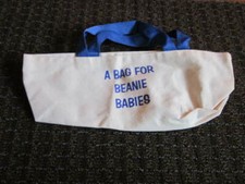 Vtg 1990s Beanie Baby Bag Canvas Shopper Tote UNUSED Cute Collectible Display