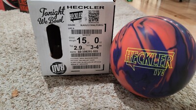 DV8 Heckler Bowling Ball 1st Quality | 15 Pounds | 3-4'' Pin | 2.9oz Top Weight
