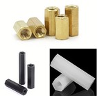 Abstandsbolzen, Distanzbolzen, M2,5, Messing, Kunststoff, Innen-/Innengewinde