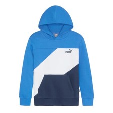 Puma Power Cat Pullover Hoodie Youth Boys Blue Casual Outerwear Sz M 10/12 
