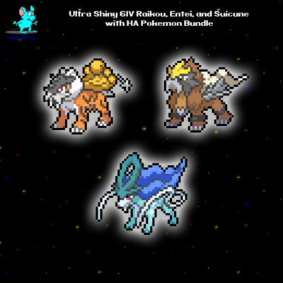   Shiny 6IV   Raikou Entei Suicune Legendary Beasts Pokemon Master Balls Bundle