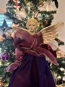 vintage christmas angel tree topper