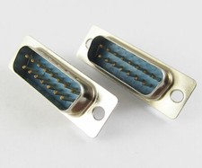 1x D-sub 15 PIN 2 Row Male Solder Connector Socket NEW