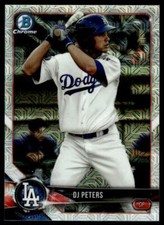 2018 Bowman Mojo BCP31 D.J. Peters Los Angeles Dodgers Baseball Card