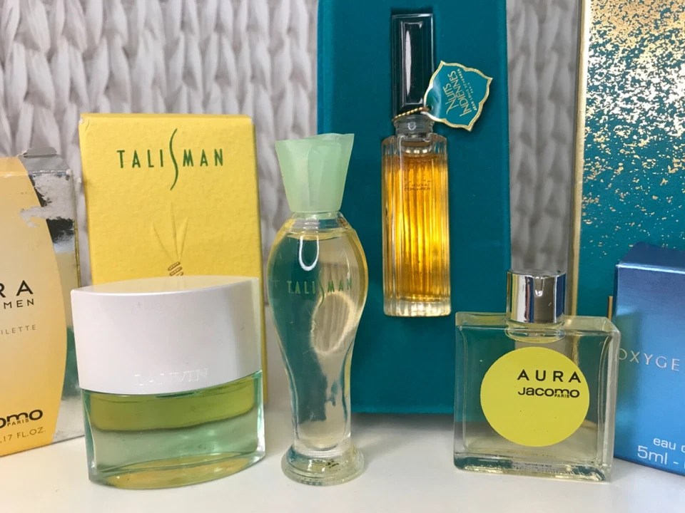 Raro Lote 4 *MINI Perfumes JEAN-LOUIS SCHERRER, BALENCIAGA, LANVIN, AURA JACOMO Foto 2 de 4