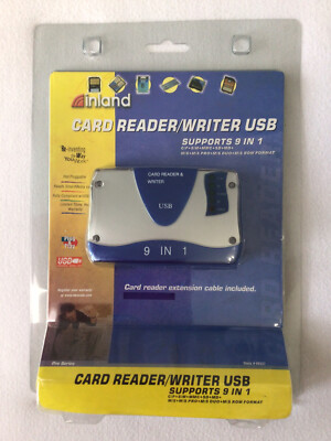 Inland Card Reader/Writer USB Support s 9 In 1