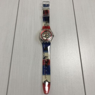 Swatch Keywatch 1997 Swiss Made Tricolor Unisex Watch Clear Base 