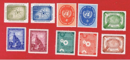 UN NY MNH OG #59-68 1958 complete set Free S/H
