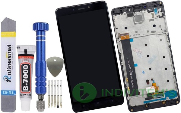 FüR Xiaomi Redmi Note 4 Display Komplettes Bildschirm Lcd + Touch + Rahmen-image