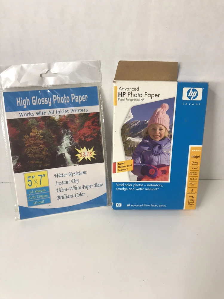 HP Photo Printer Paper 4x6 Glossy Open Box