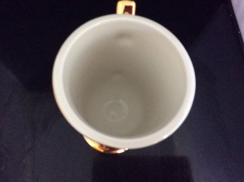 Mid Century Irish coffee mugs by Hall ,shiny gold with cream interior,#1273 - Picture 3 of 4