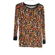 LITTLE SLEEPIES Kids Halloween Candy Pumpkin Cat Print Pajamas Size 16