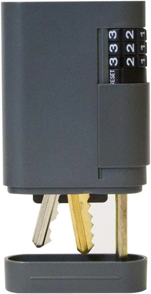 Caja fuerte con llave magnética de punto de acceso resistente a la intemperie con 1000 combinaciones, gris Foto 3 de 3