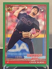 2026 Topps Series 1 - 1991 Topps Baseball Chase Burns #T91-73 Green /99 (RC)