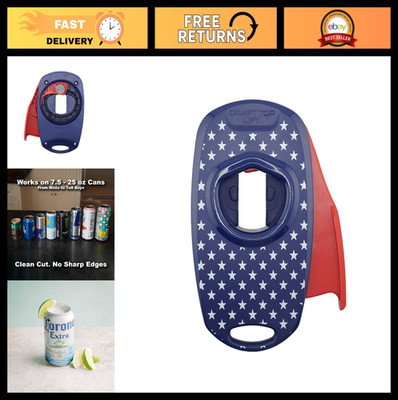 Universal Topless Can Opener - Smooth Edge Lid Remover for Beer, Cocktails & Sod