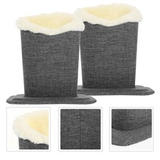 2 Pcs Plush Glasses Display Stand Eyeglasses Holder Eye Glasses Base Grey