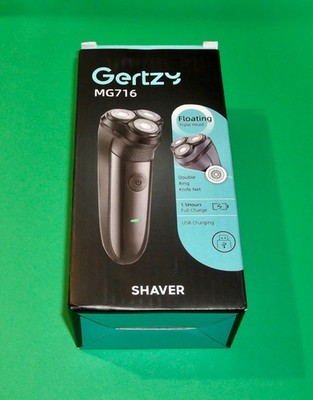 GERTZY BLUE PORTABLE USB RECHARGEABLE CORDLESS COMPACT FACIAL HAIR RAZOR SHAVER