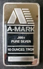 A-Mark 10oz Silver Bar
