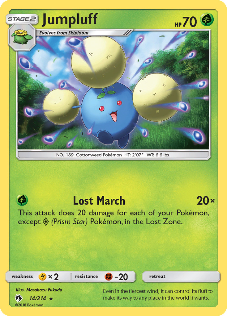 Jumpluff 14/214 Holo Rare Lost Thunder Pokemon Lightly Played