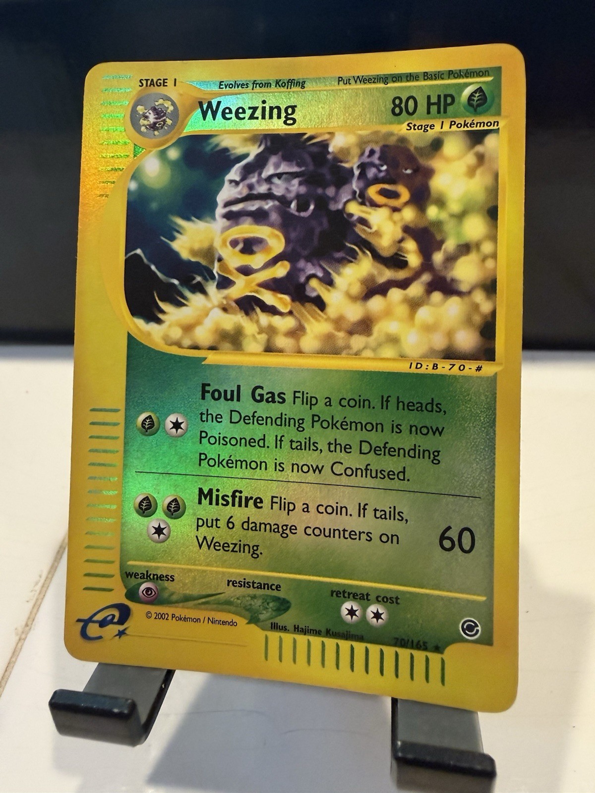 Weezing 70/165 Reverse Holo Pokemon Expedition Vintage 2002 Pokemon Card NM/LP