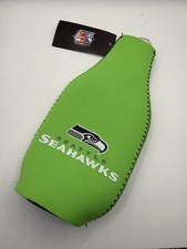 Seattle Seahawks NFL Lime Green Bottle Cooler Sleeve/ “Coozie” (New w/ tags)