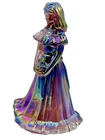 Fenton Art Glass Bridesmaid Doll Carnival Iridescent Wedding Figurine Bride