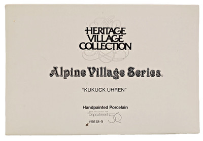 Dept 56 Alpine Village Series #5618-9 KUKUCK UHREN 1992