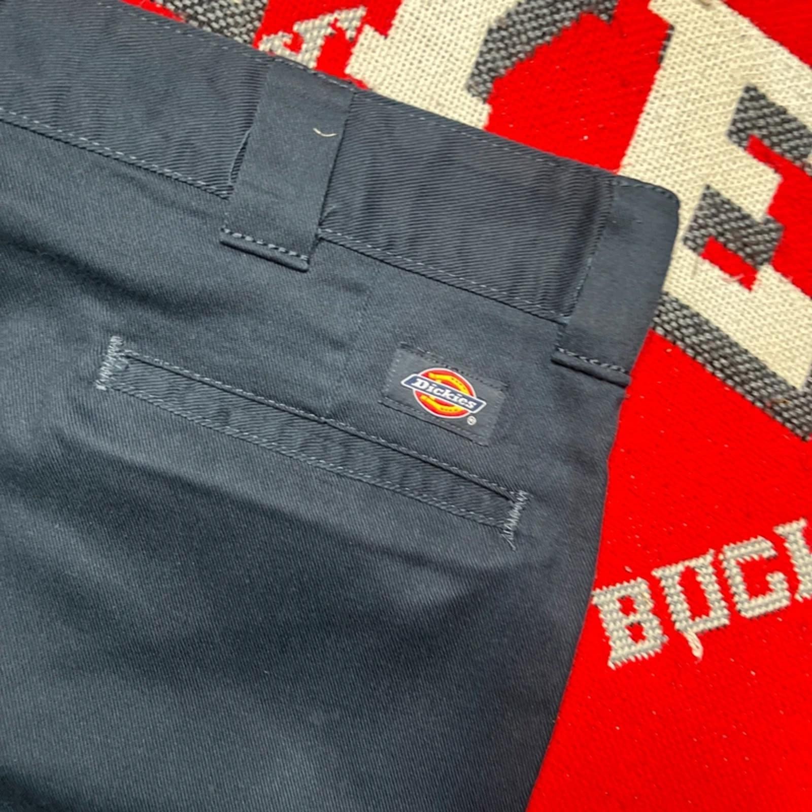 Vintage Dickies 874 Flex Navy Blue Straight Leg Trousers | 40W 30L image 5