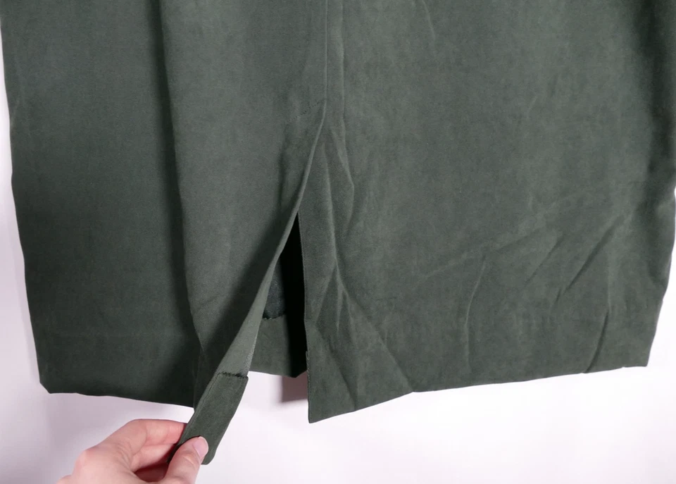 Falda midi elástica de gamuza sintética Van Heusen para mujer talla 16 verde vaquera occidental Foto 4 de 4