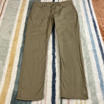 Levi's 511 Khaki Pants Mens 34x30 36x32 Tan Brown Cargo Chino Black Tag 624