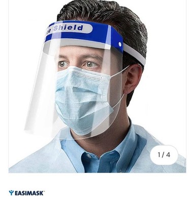 Vollgesichtsschutz X200 Visier Schutz Maske Schild Sicherheit klar PSA FSM27 200 Stück